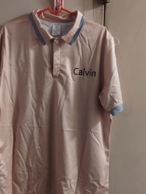 Yellow Polo Shirt with Blue Trim - Men's Casual Shirt